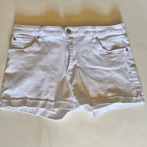 STS Blue Molly High Rise Women's Bright White Denim Shorts Size 32 Inseam 2.5"